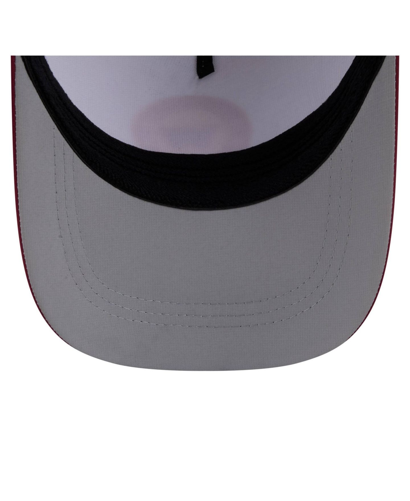 Мужская кепка New Era Gray/Burgundy Washington Commanders Patch 39THIRTY A-Frame M-Crown Perforated Flex Hat — фото 5