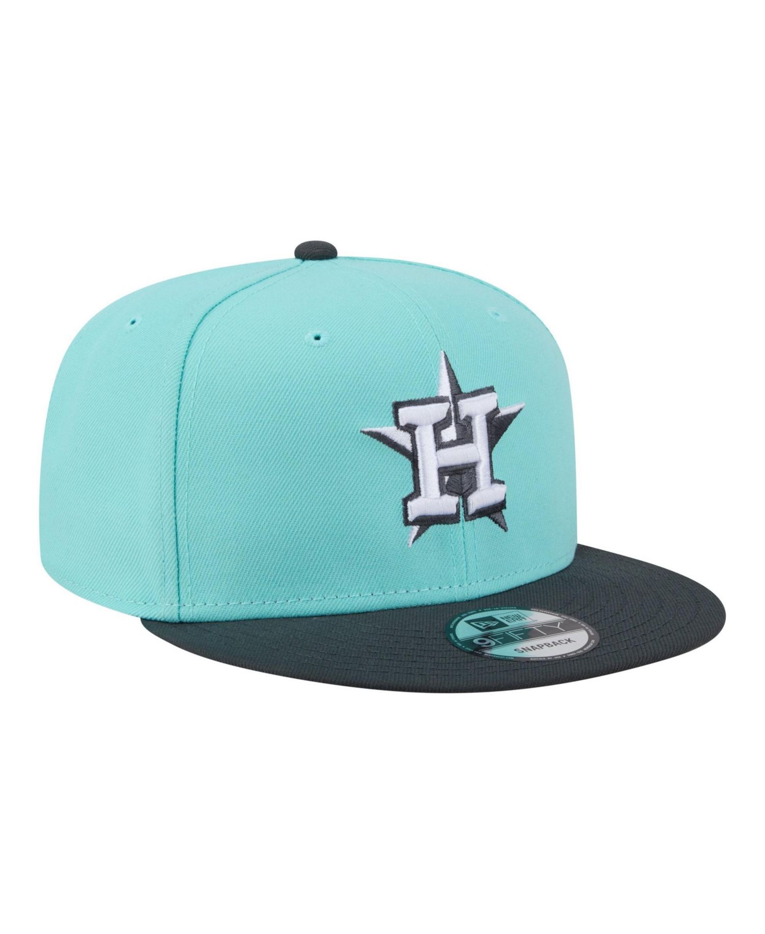 Men's Turquoise/Charcoal Houston Astros Two-Tone Color Pack 9FIFTY Snapback Hat