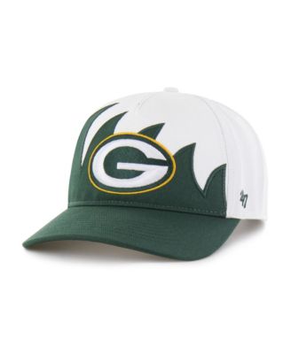 Men's White Green Bay Packers Jagged Hitch Adjustable Hat