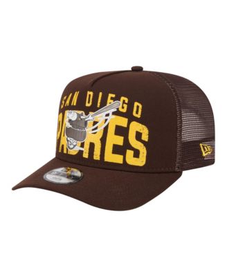 Big Boys and Girls Brown San Diego Padres Logo Fade A-Frame 9FIFTY Snapback Hat