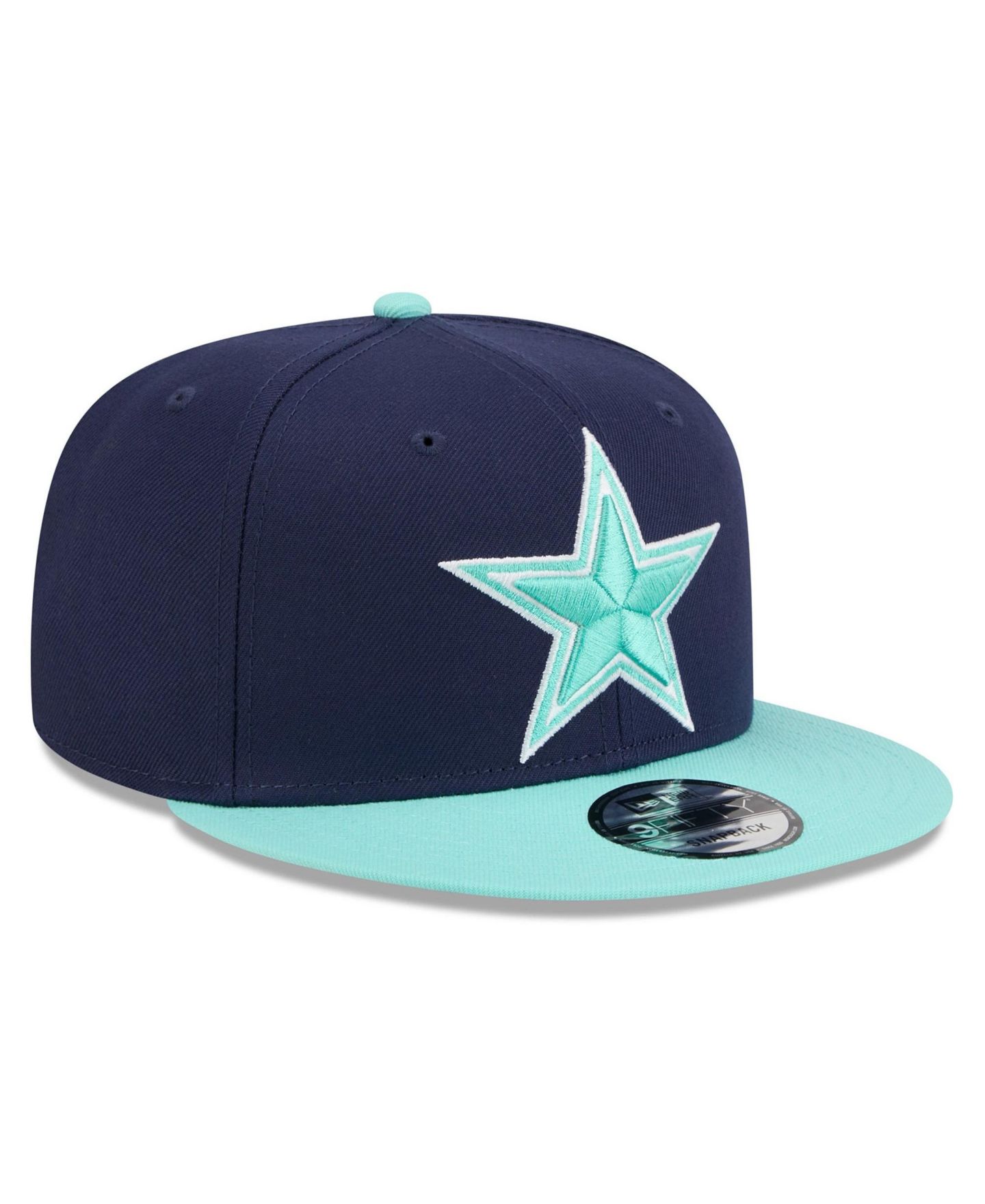 Детские головные уборы New Era Navy/Light Blue Dallas Cowboys Two-Tone Color Pack 9FIFTY Snapback Hat — фото 3