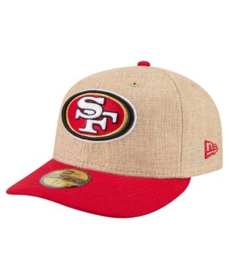 Men's Natural/Scarlet San Francisco 49ers Pre-Curved Twine 59FIFTY Fitted Hat
