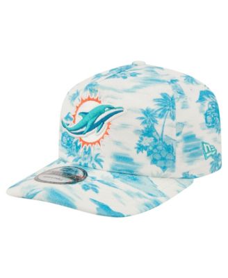 Men's White Miami Dolphins Tropics 19TWENTY Adjustable Hat