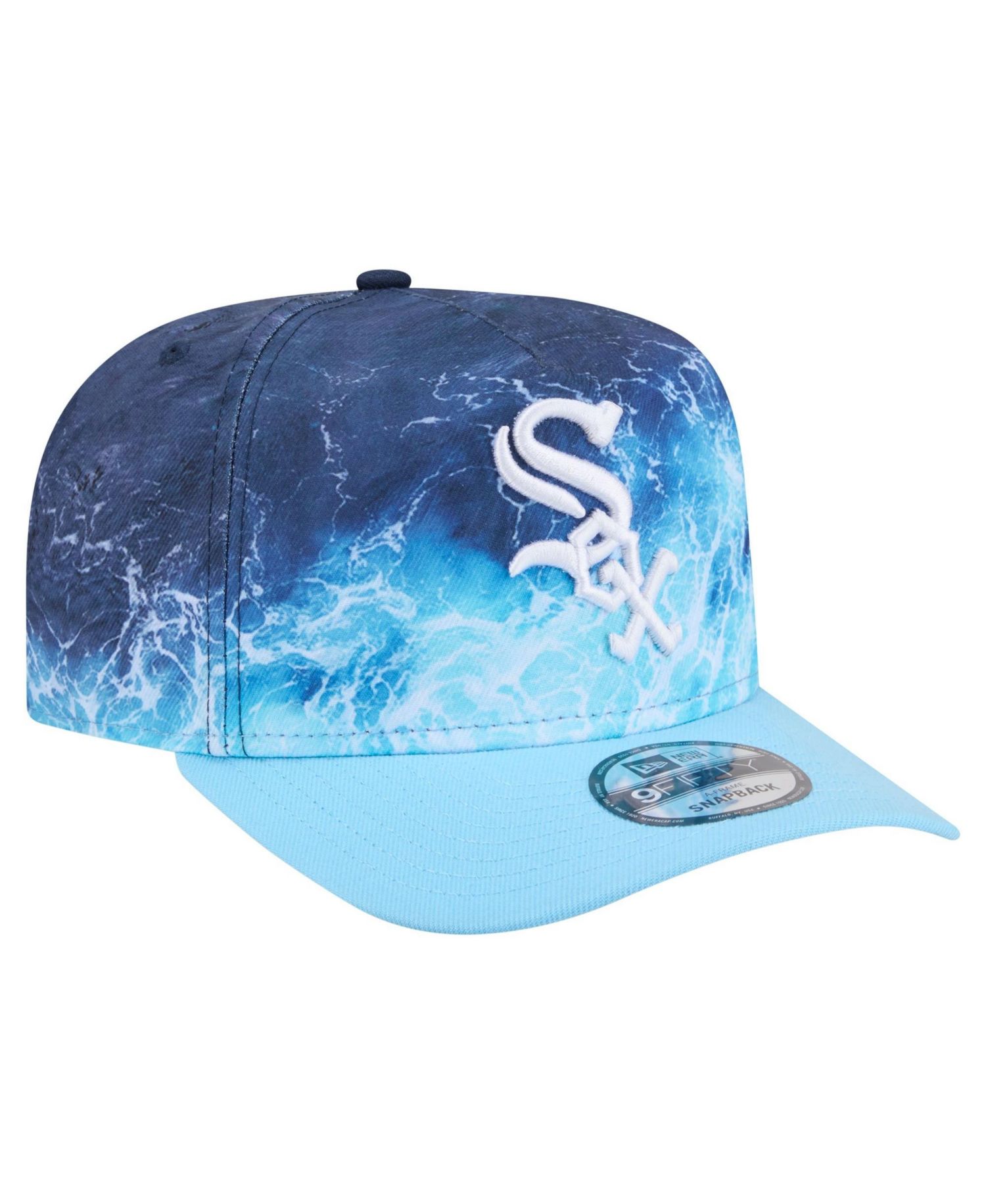 Men's Light Blue Chicago White Sox Deep Water Pre-Curved 9FIFTY A-Frame Snapback Hat
