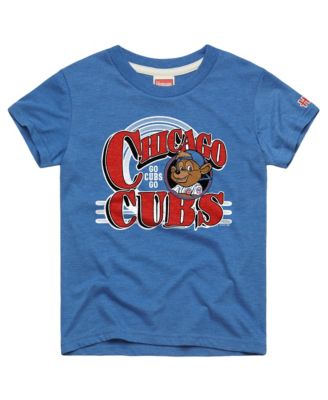 Big Boys and Girls Royal Chicago Cubs Mascot Tri-Blend T-Shirt
