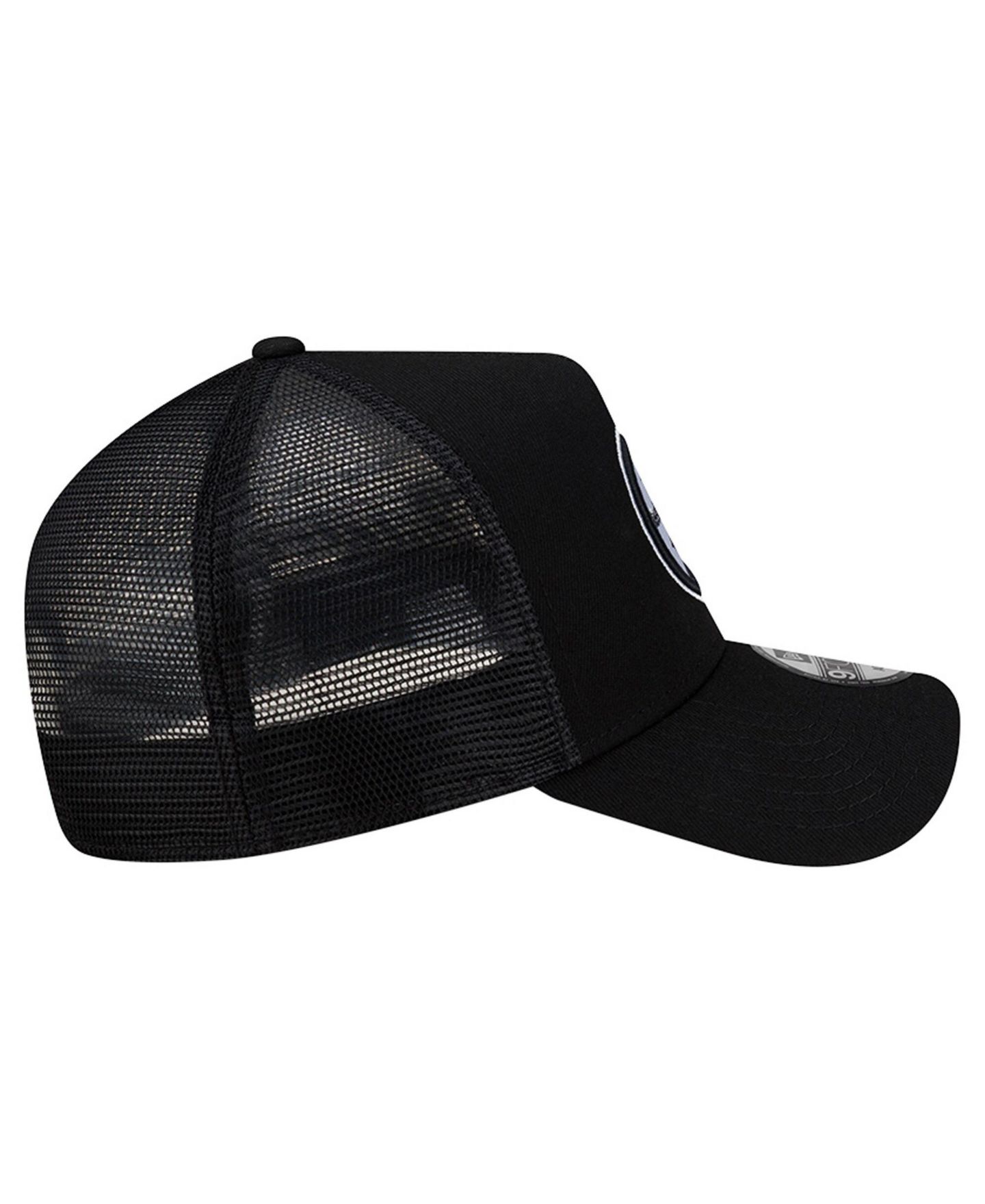 Мужская кепка New Era Black Pittsburgh Steelers City Script 9FORTY A-Frame Adjustable Hat — фото 5