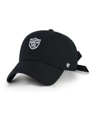 Women's Black Las Vegas Raiders Bow Back Clean Up Adjustable Hat
