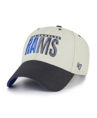 Men's Gray/Black Los Angeles Rams Half Block Text MVP Adjustable Hat