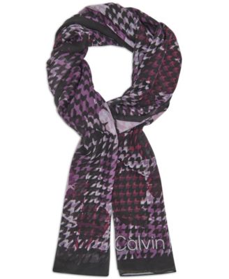 Women's Palm Leaf Chiffon Scarf