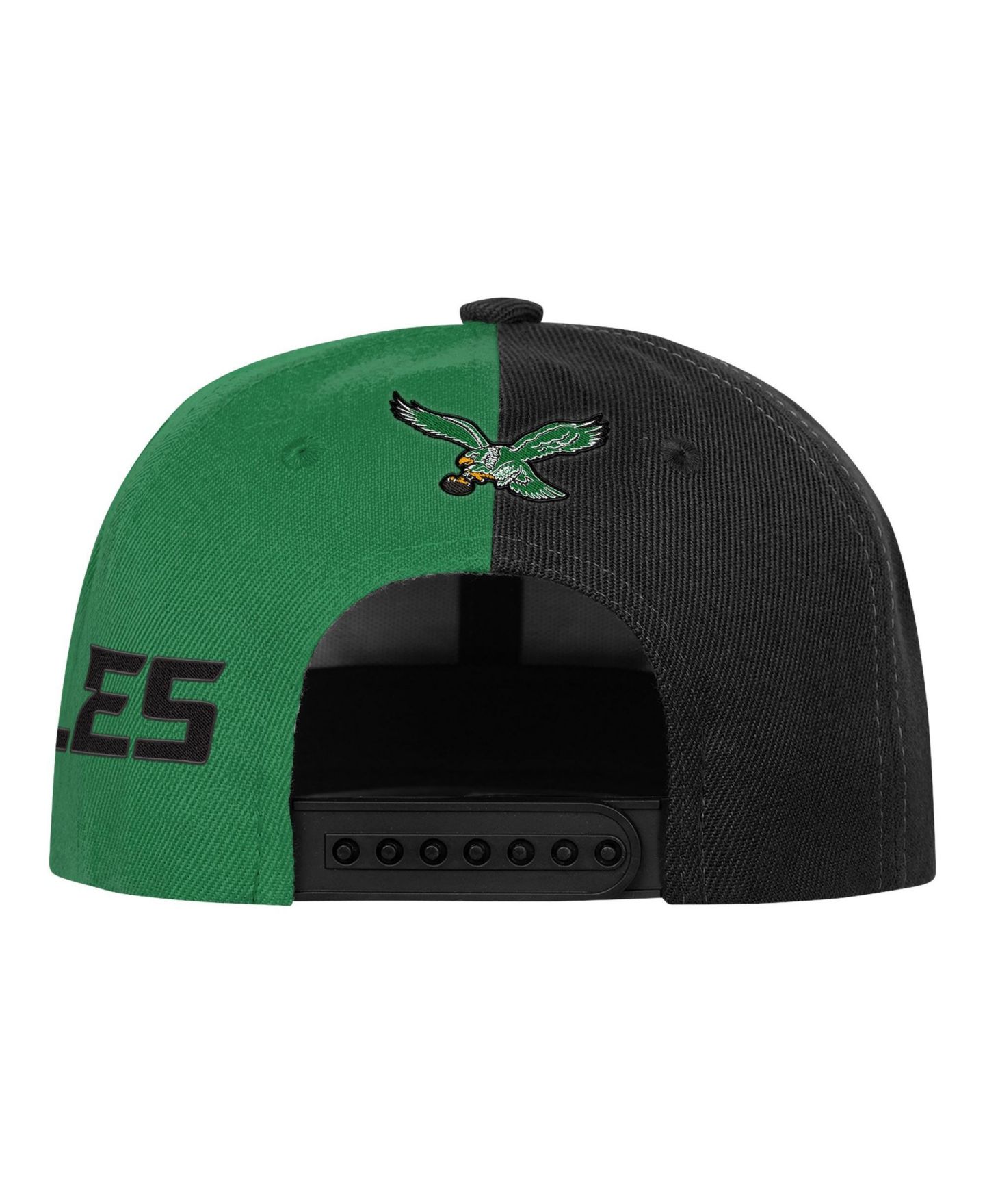 Детская кепка Outerstuff Kelly Green/Black Philadelphia Eagles Side Swipe Retro Snapback Hat — фото 3