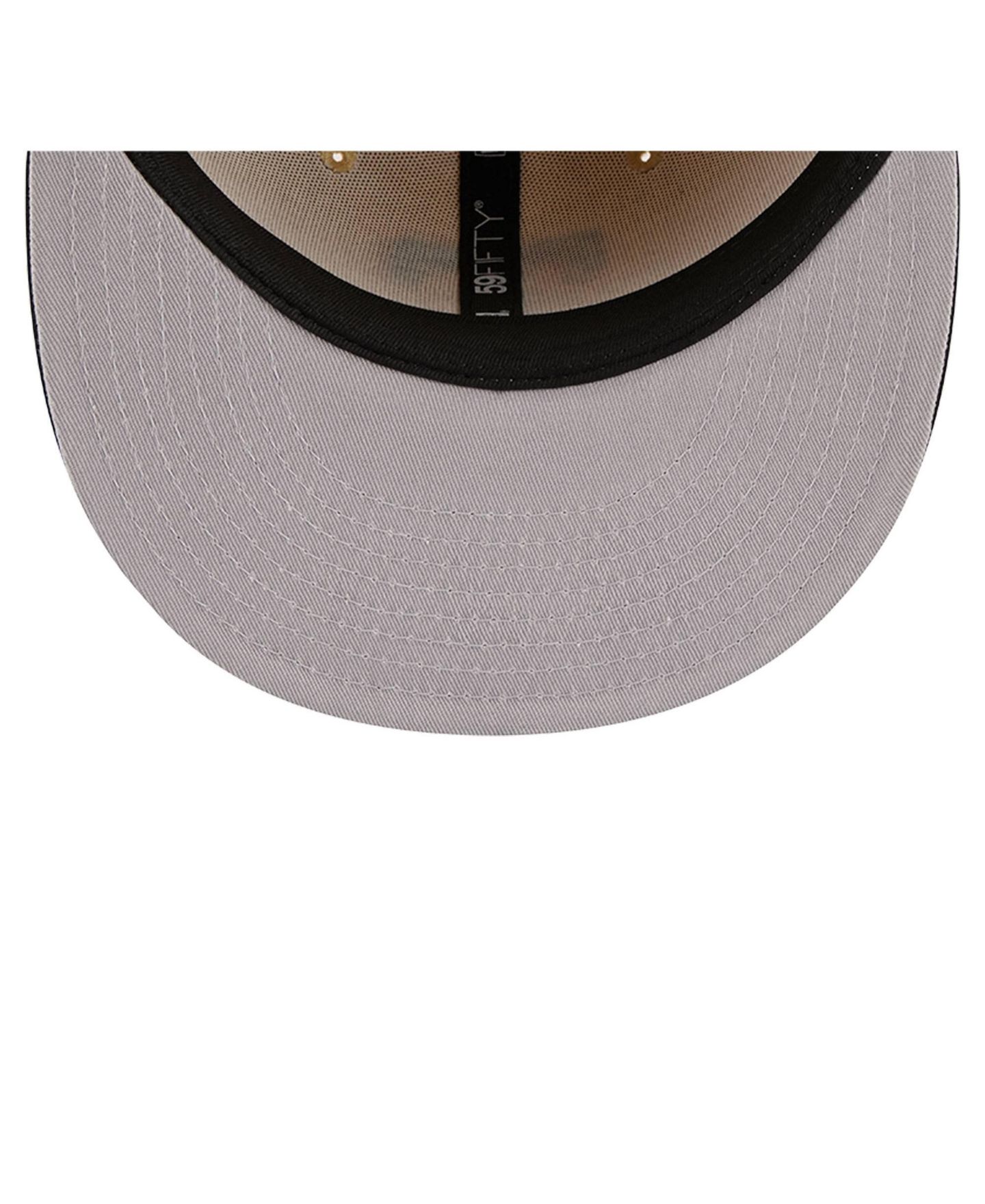 Мужские козырьки New Era Light Beige Texas Rangers Two-Tone Embroidered 59FIFTY Fitted Hat — фото 5