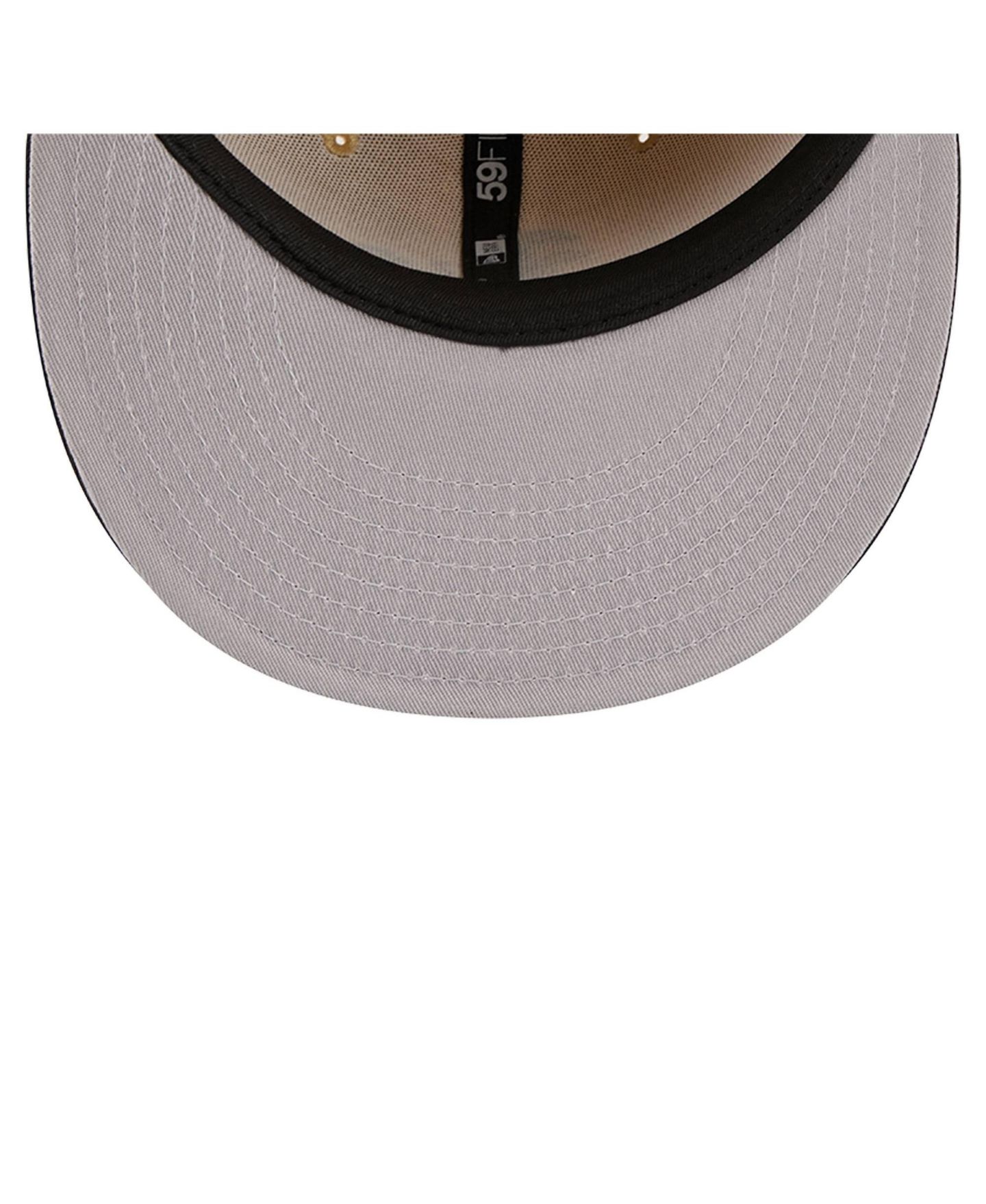Мужские козырьки New Era Light Beige Houston Astros Two-Tone Embroidered 59FIFTY Fitted Hat — фото 5