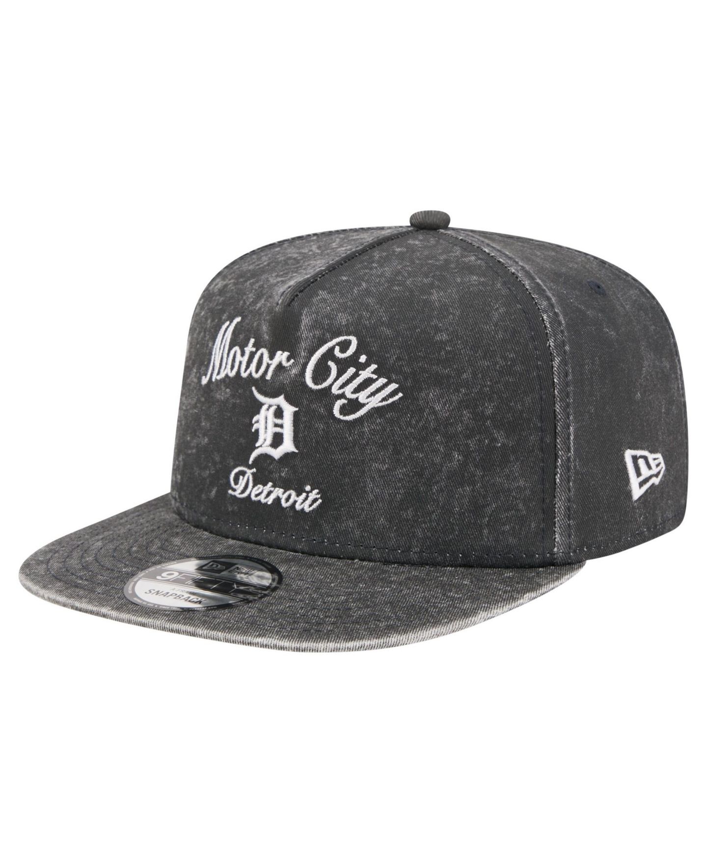 Мужская кепка New Era Black Detroit Tigers City Slogan A-Frame 9FIFTY Snapback Hat — фото 1