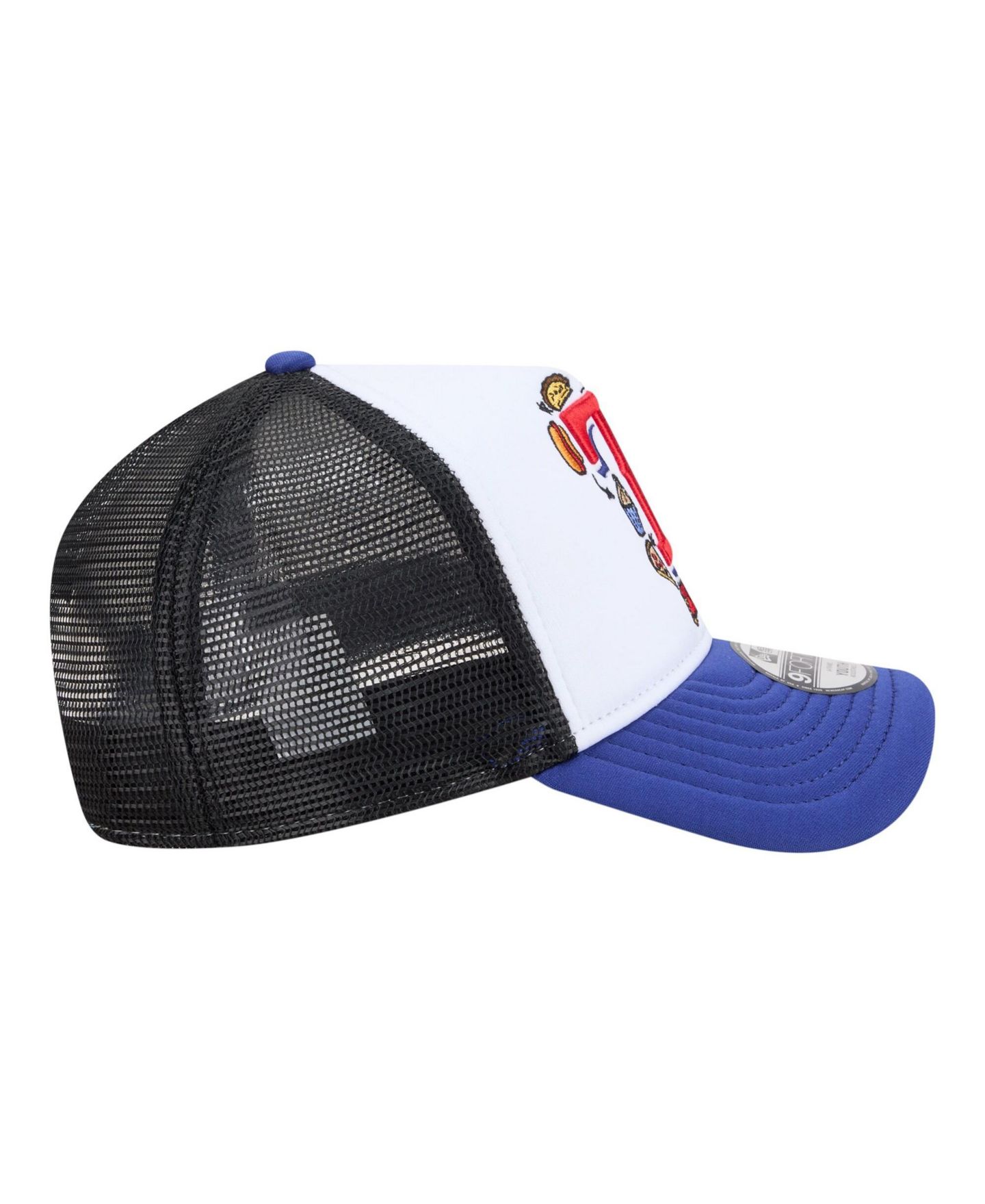 Детская кепка New Era White/Royal Texas Rangers Food A-Frame 9FORTY Trucker Adjustable Hat — фото 7