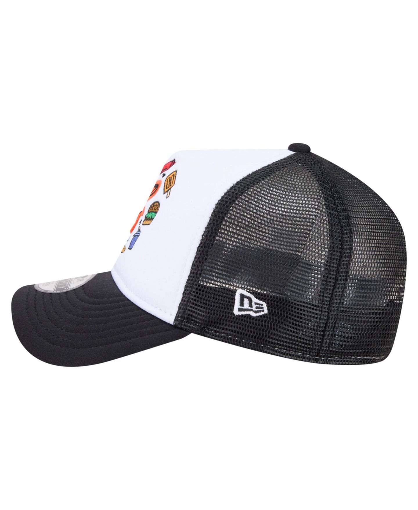 Детская кепка New Era White/Black Baltimore Orioles Food A-Frame 9FORTY Trucker Adjustable Hat — фото 6