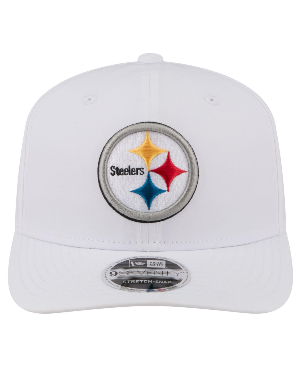 New Era Men's White Pittsburgh Steelers Name Plate 9SEVENTY Adjustable Hat