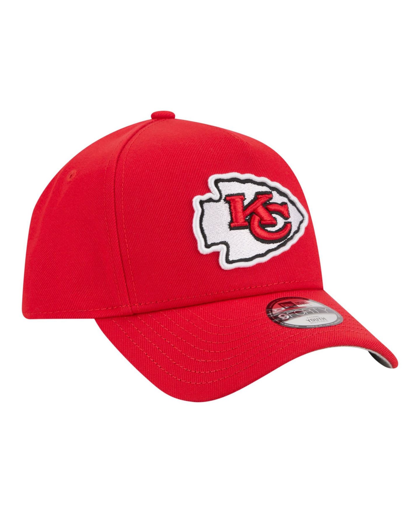 Детская кепка New Era Red Kansas City Chiefs 9FORTY A-Frame Adjustable Hat — фото 3