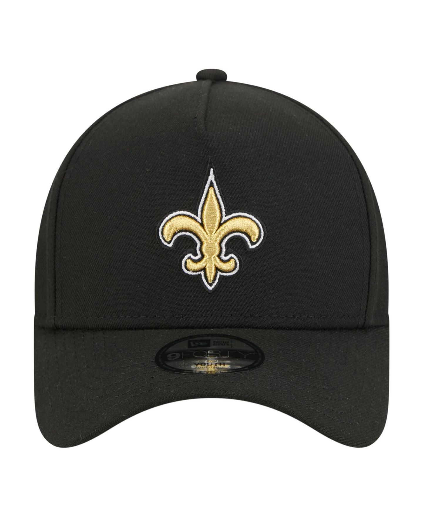 Детская кепка New Era Black New Orleans Saints 9FORTY A-Frame Adjustable Hat — фото 2
