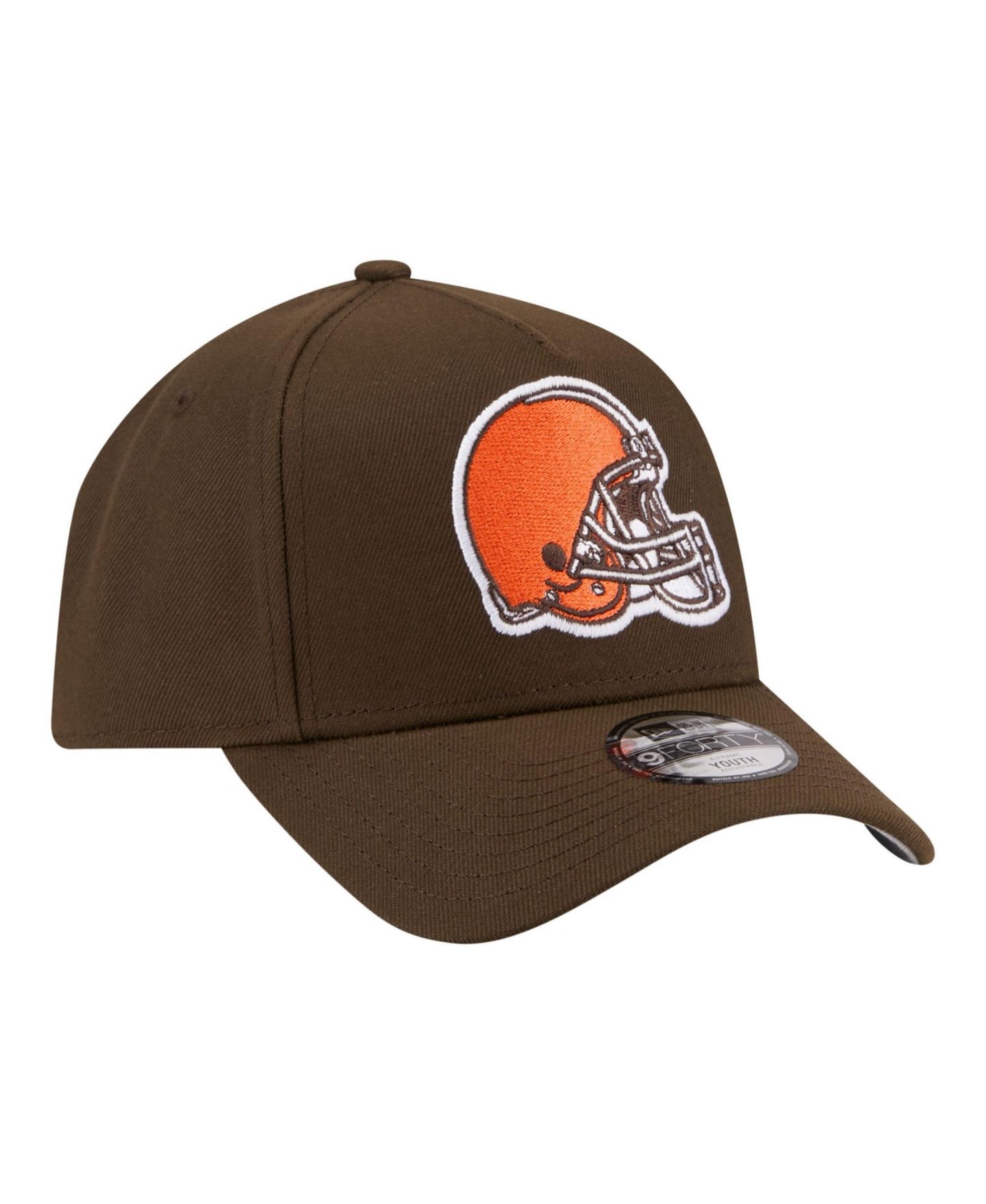 Детская кепка New Era Brown Cleveland Browns 9FORTY A-Frame Adjustable Hat — фото 3