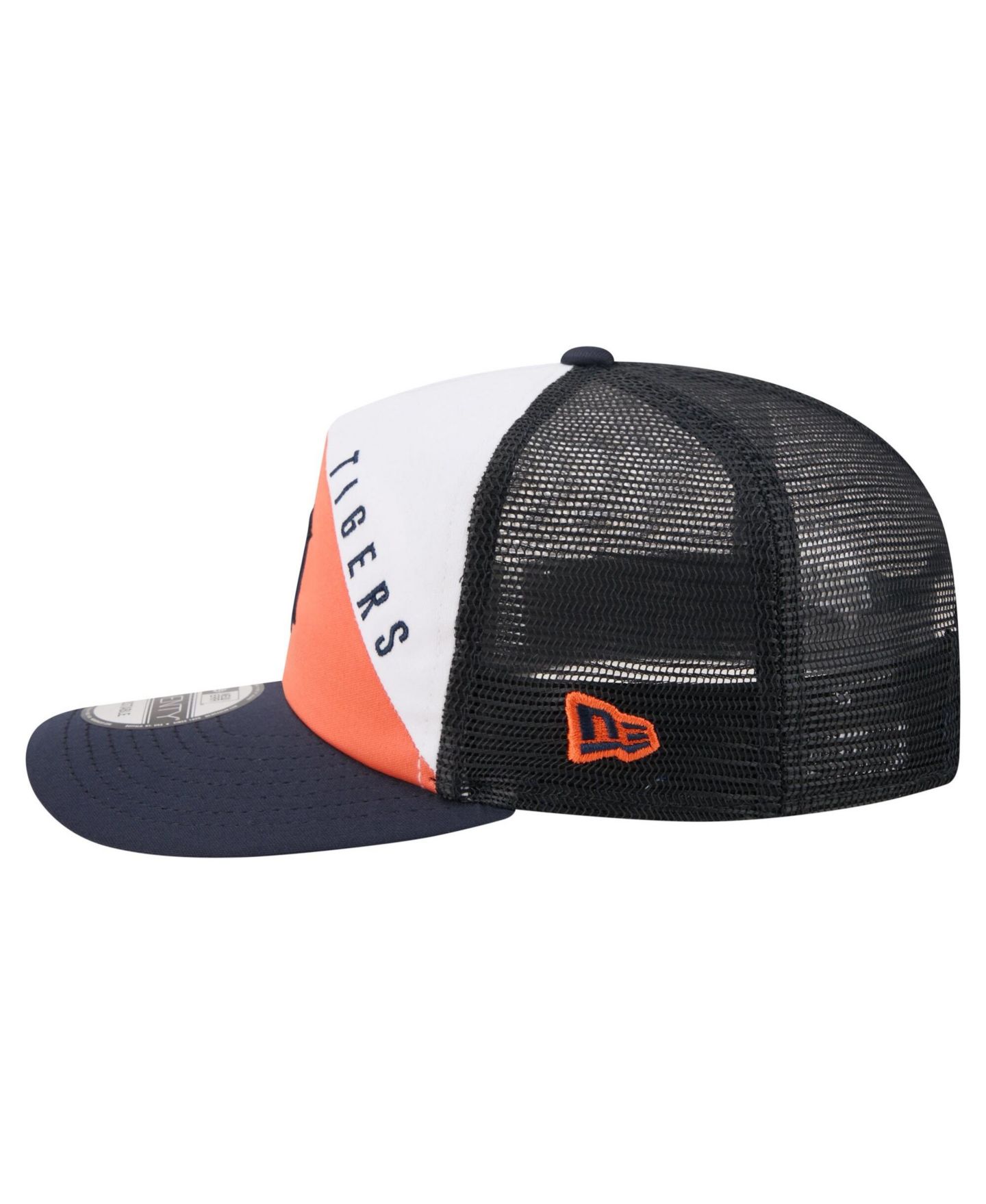 Мужская кепка New Era White/Navy Detroit Tigers Retro Cut 19TWENTY Adjustable Trucker Hat — фото 6