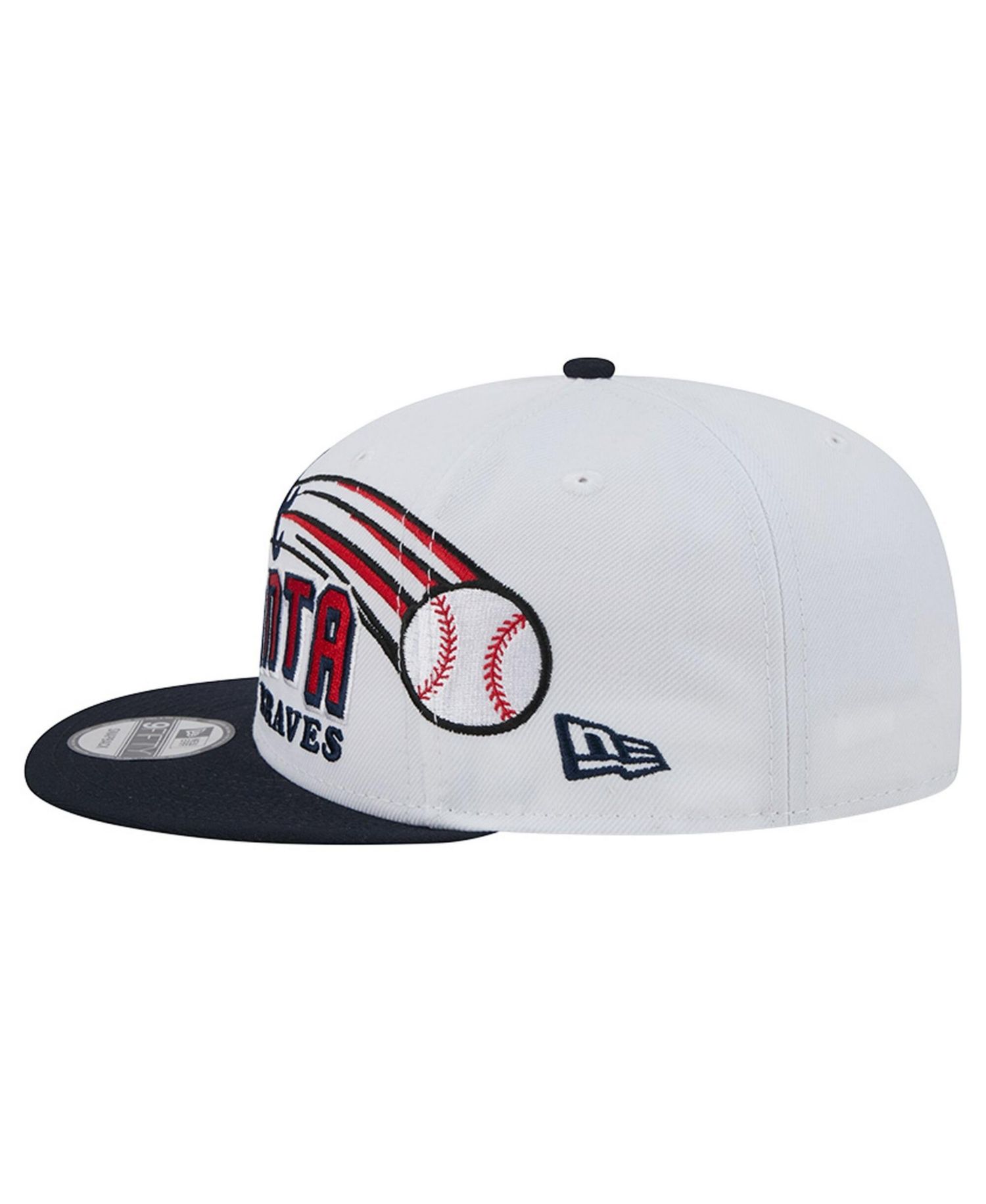 Men's White Atlanta Braves Retro Sweep 9FIFTY Snapback Hat