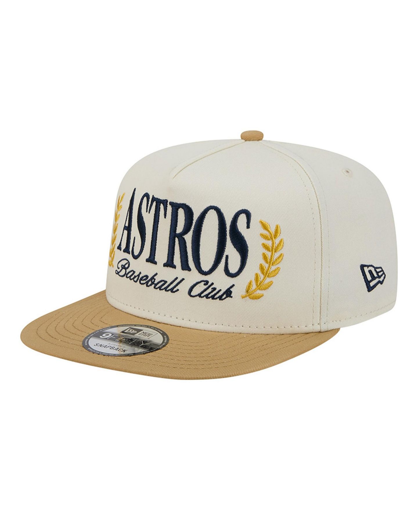 Мужская кепка New Era Cream Houston Astros Club 9FIFTY A-Frame Snapback Hat — фото 3