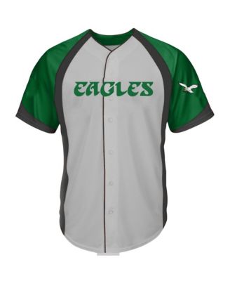 Men's Gray Philadelphia Eagles Big Tall Button-Up Fashion Top