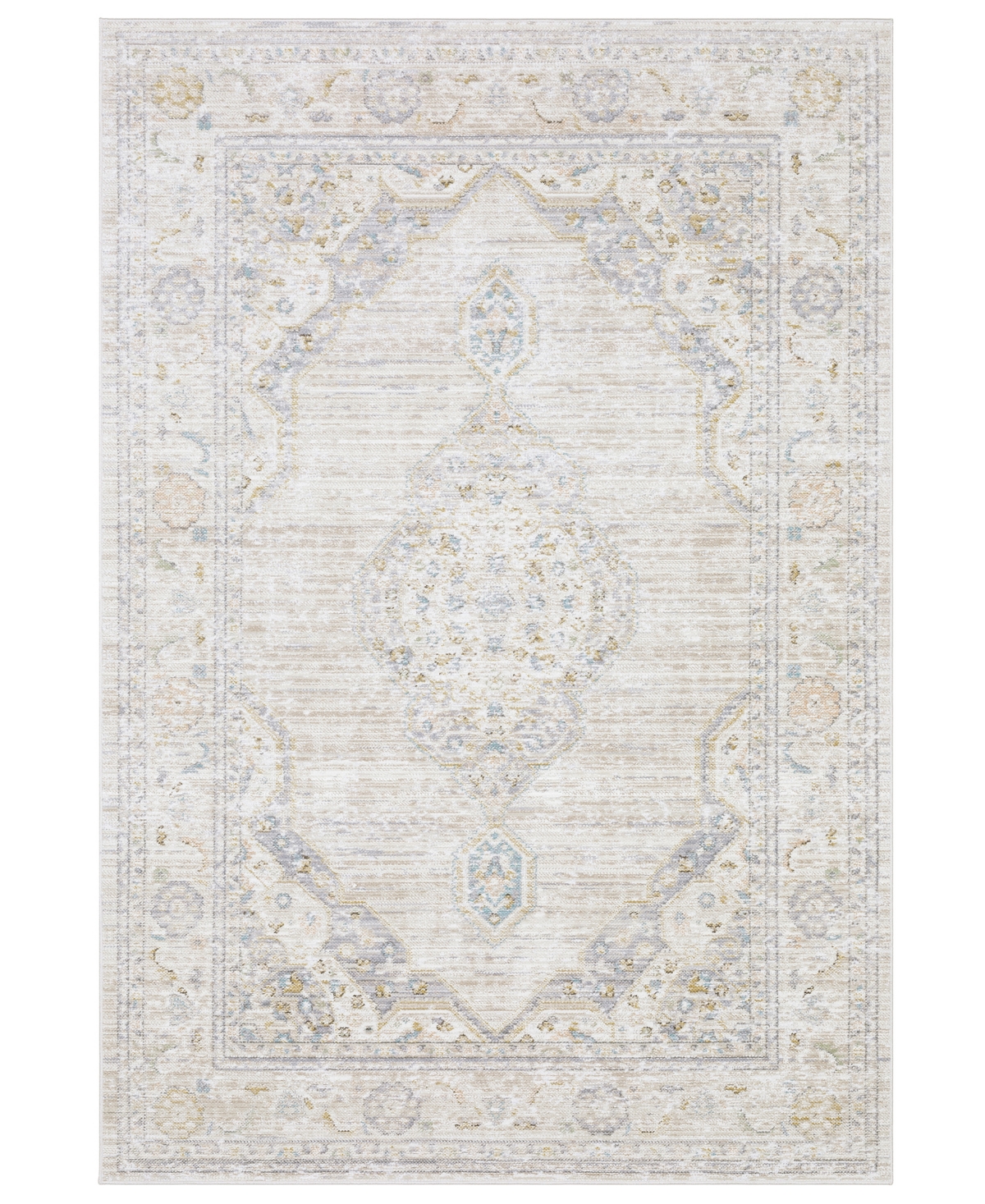 Oriental Weavers Cavett Cav11 6'7"x9'6" Area Rug In Beige