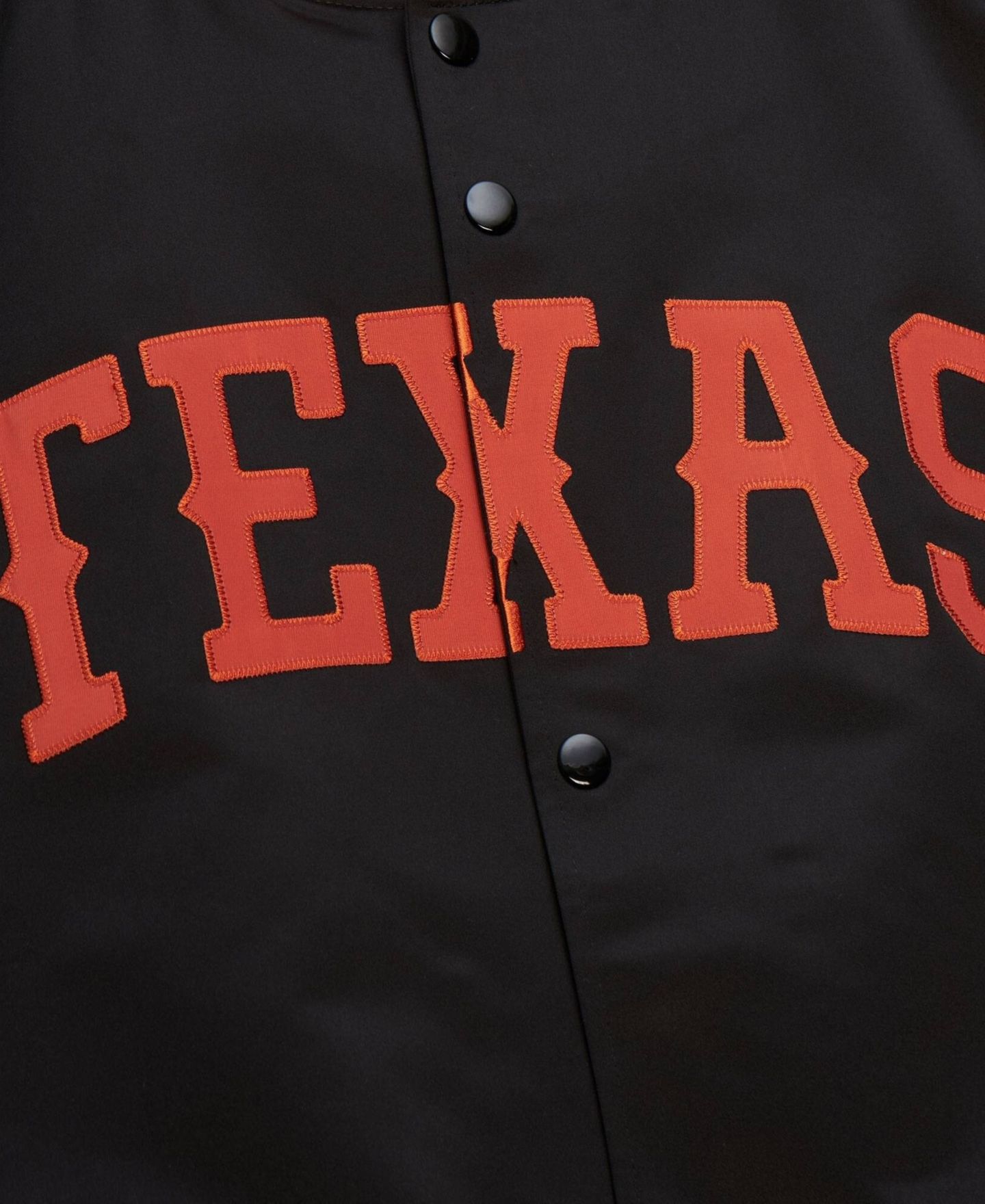 Мужская куртка Mitchell & Ness Texas Longhorns Black Satin Raglan Full-Snap — фото 3