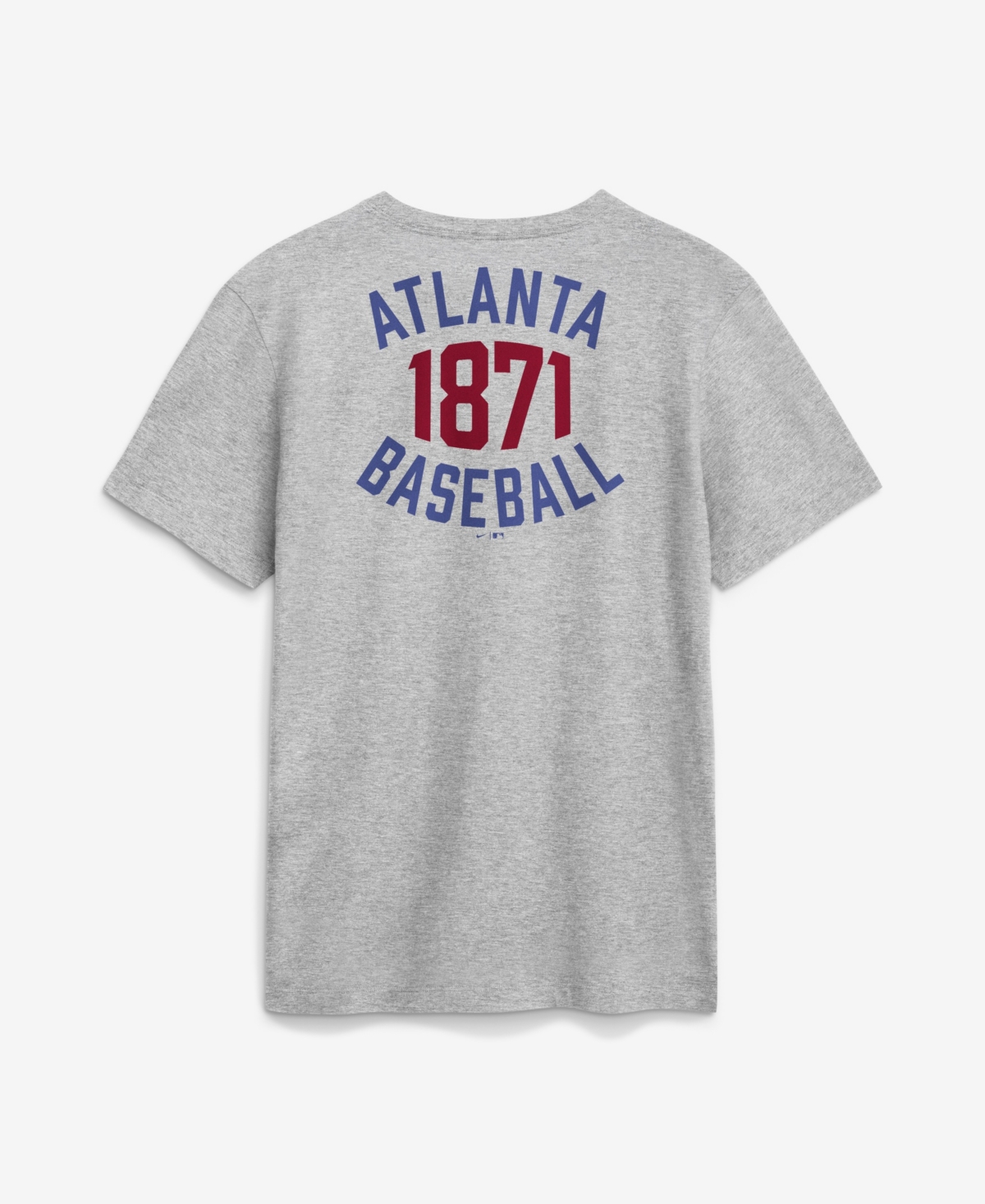 Nike Men's Heather Gray Atlanta Braves Cooperstown 2-Hit T-Shirt