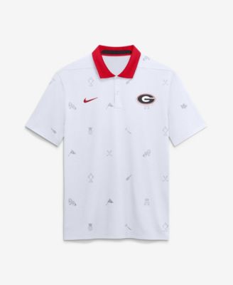 Men's White Georgia Bulldogs Vapor Pattern Dri-FIT Polo Shirt