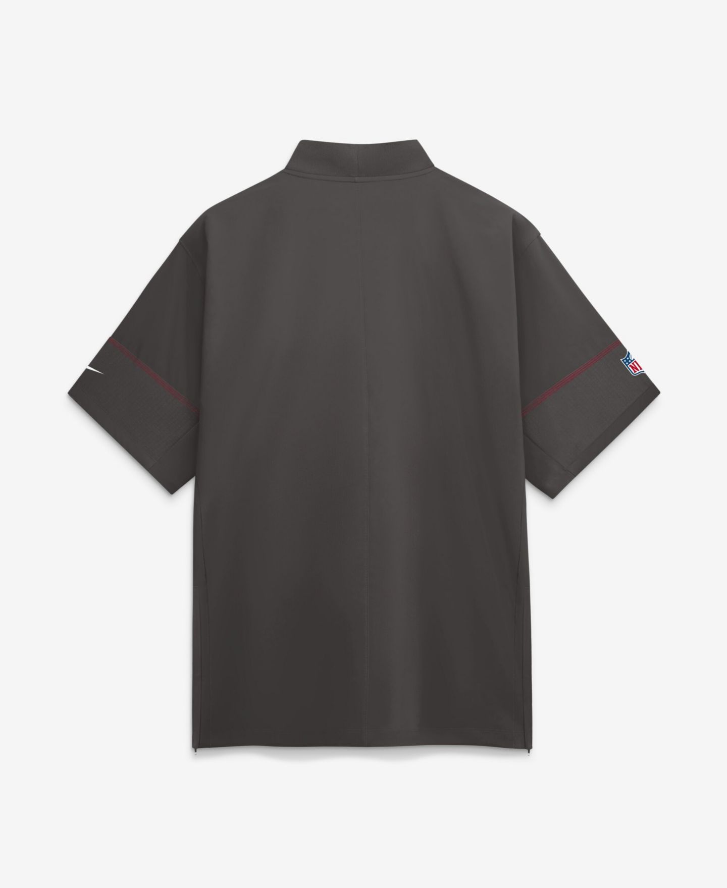 Мужская куртка Nike Pewter Tampa Bay Buccaneers Sideline Short Sleeve Quarter-Zip Coaches — фото 2