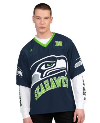 Men's College Navy/White Seattle Seahawks Short Sleeve Long Sleeve Combo Pack T-Shirt