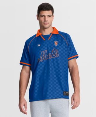 Men's Royal New York Mets Homerun Raglan V-Neck Polo Shirt