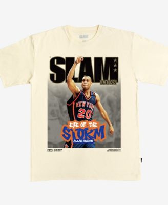 Men's and Women's Allan Houston Cream New York Knicks Hardwood Classics Cover T-Shirt