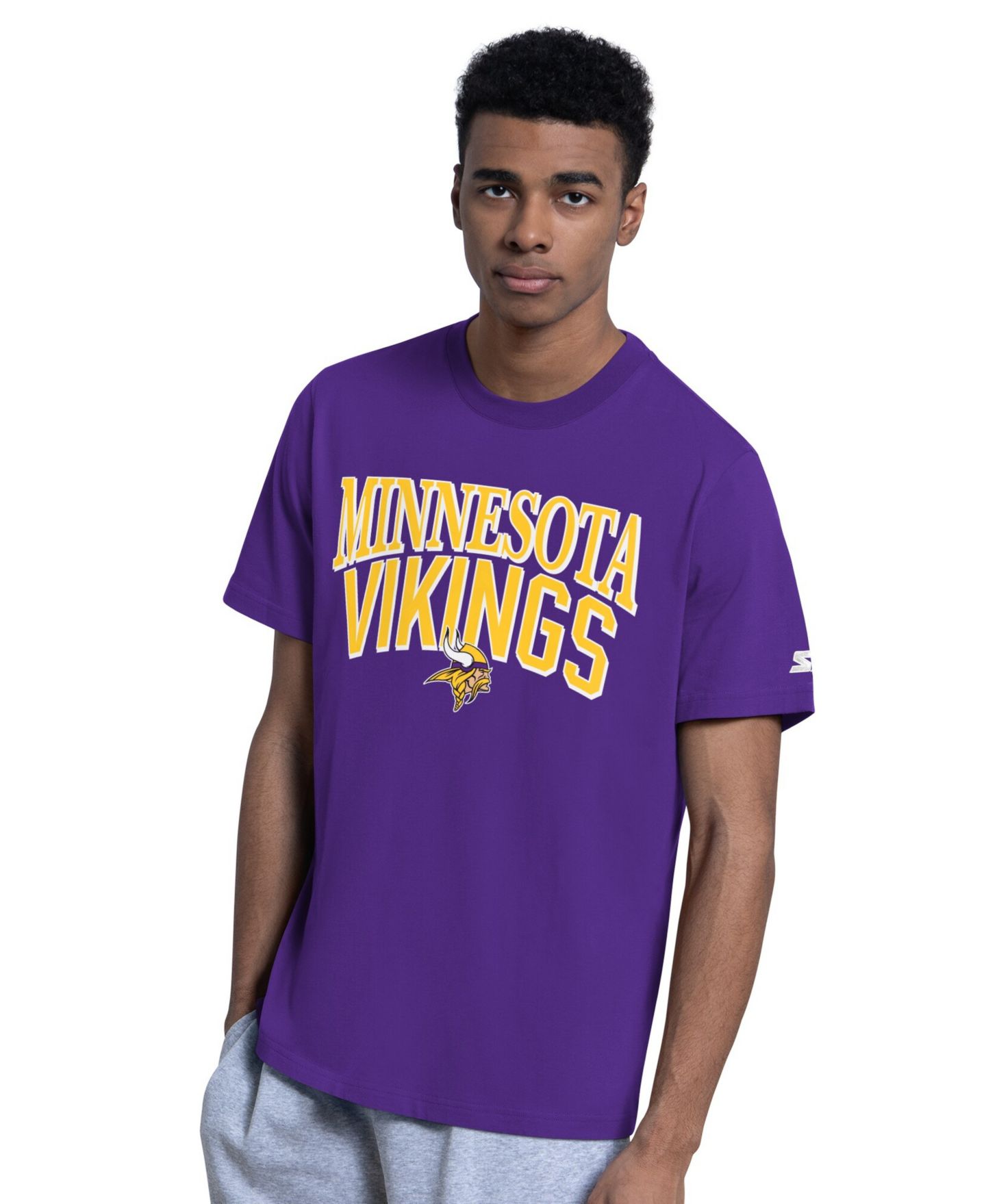 Мужские футболки Starter Purple/Gray Minnesota Vikings Two-Pack Logo T-Shirt Set — фото 2