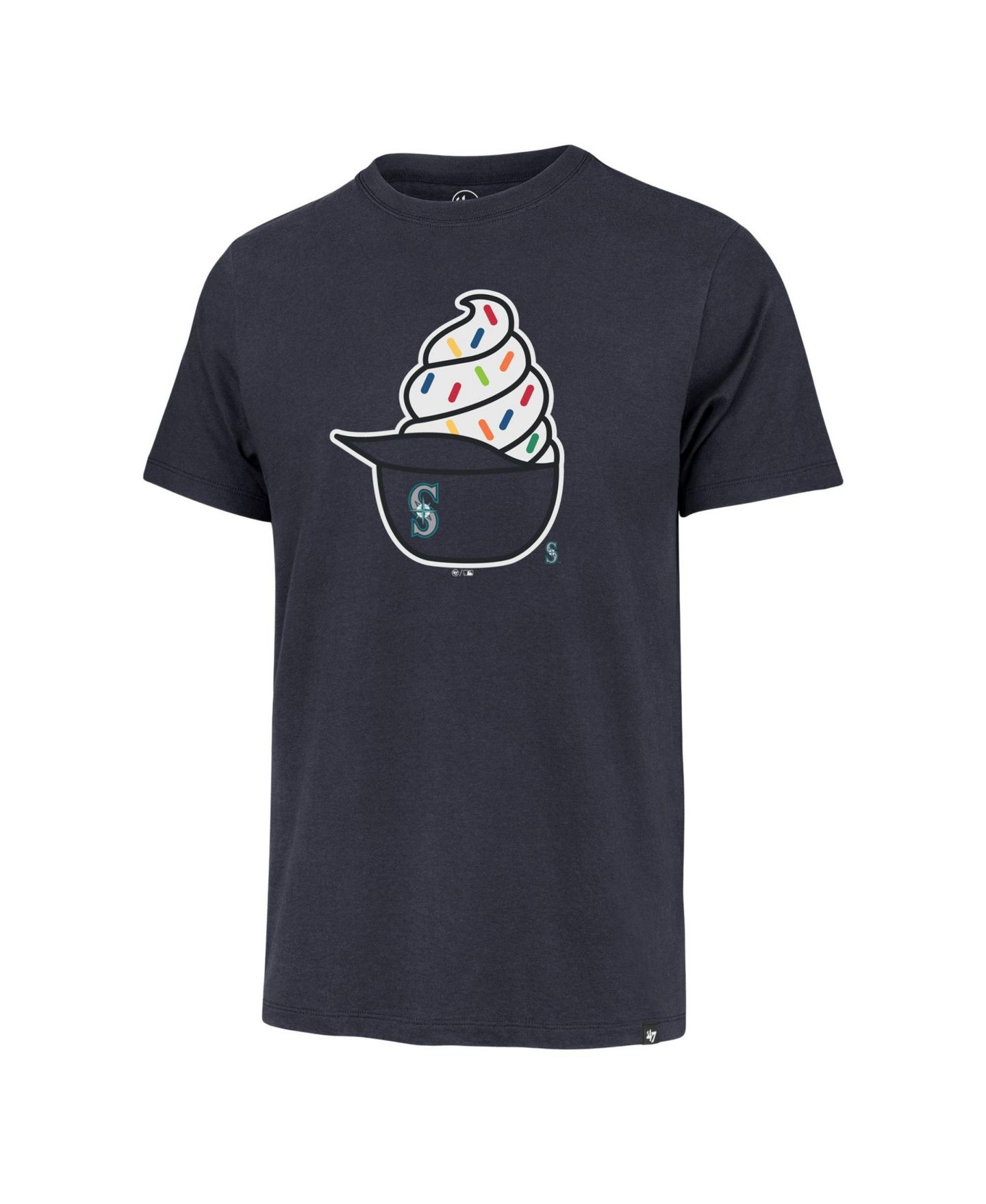Мужская футболка '47 Brand Navy Seattle Mariners Ice Cream Helmet Franklin — фото 2