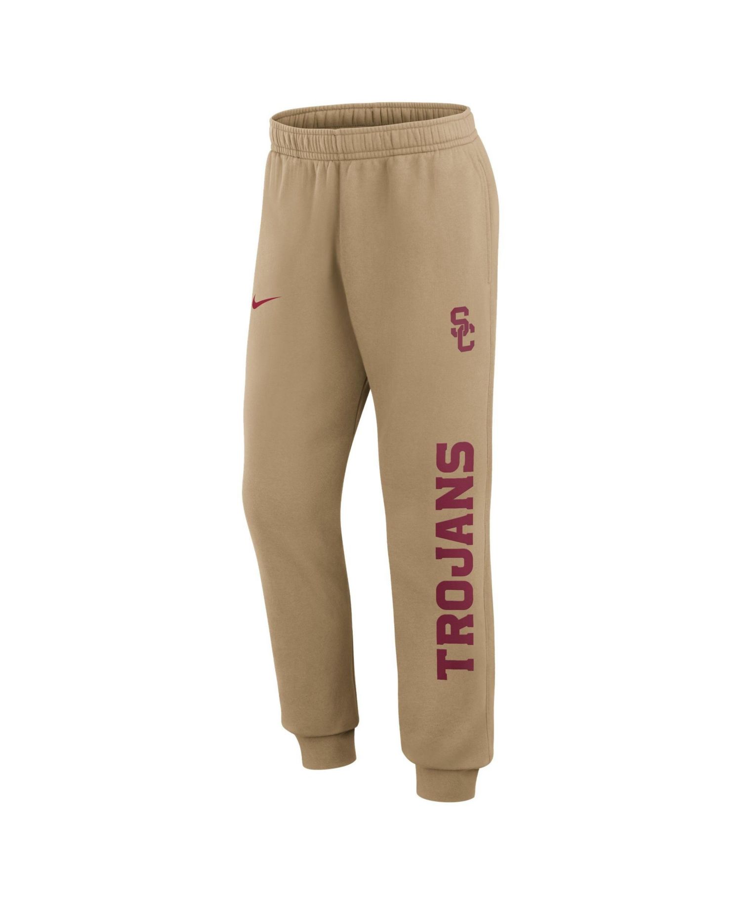 Men's Beige USC Trojans Primetime Club Fleece Joggers