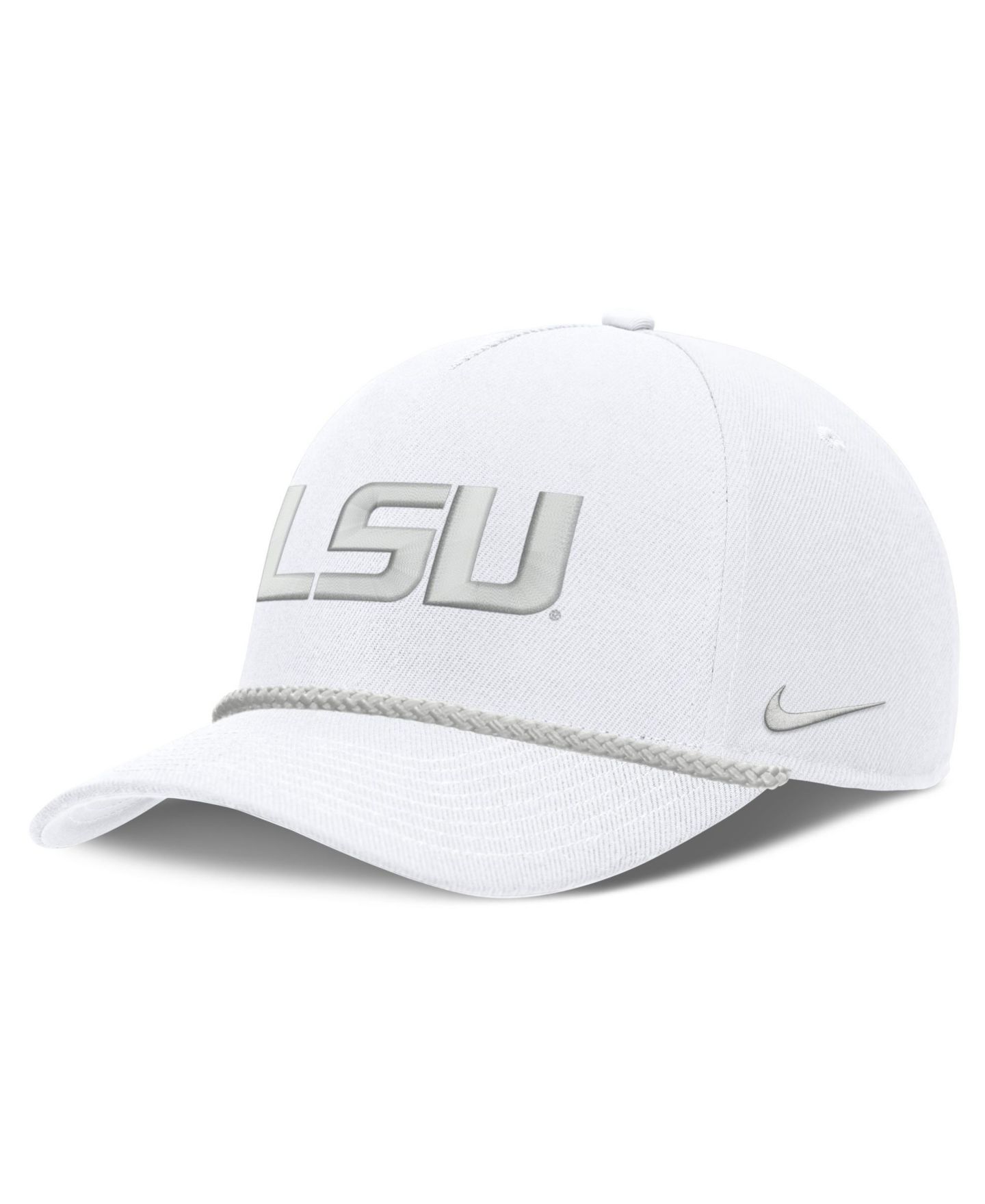Кепка Nike White LSU Tigers Rope Rise Adjustable Hat — фото 1