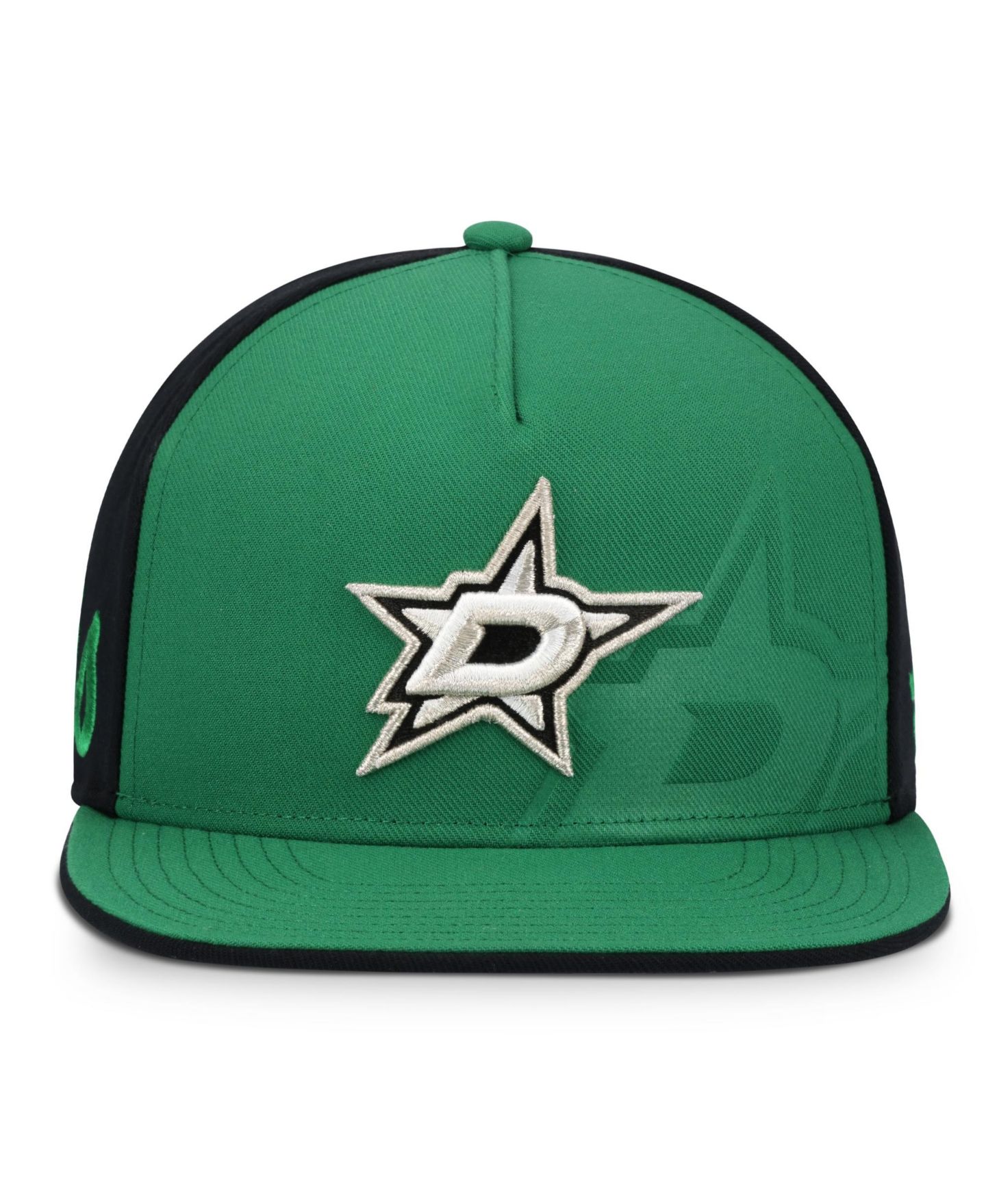 Мужская кепка Fanatics Green/Black Dallas Stars Snapback Hat — фото 2