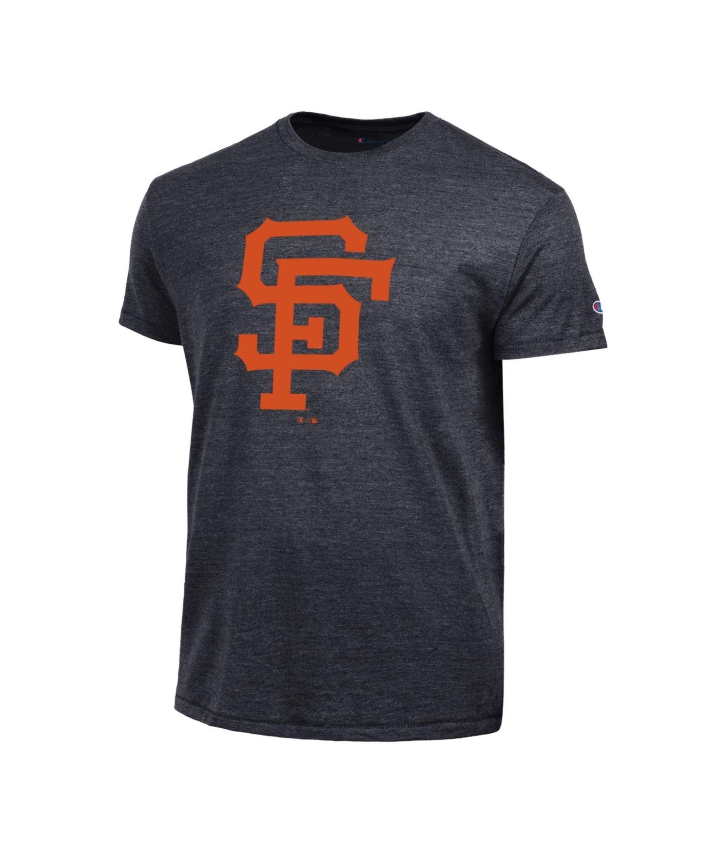 Мужская футболка Champion Black San Francisco Giants Cooperstown Logo Tri-Blend — фото 2