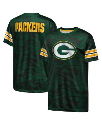 Big Boys and Girls Green Green Bay Packers Slant Route Performance T-Shirt
