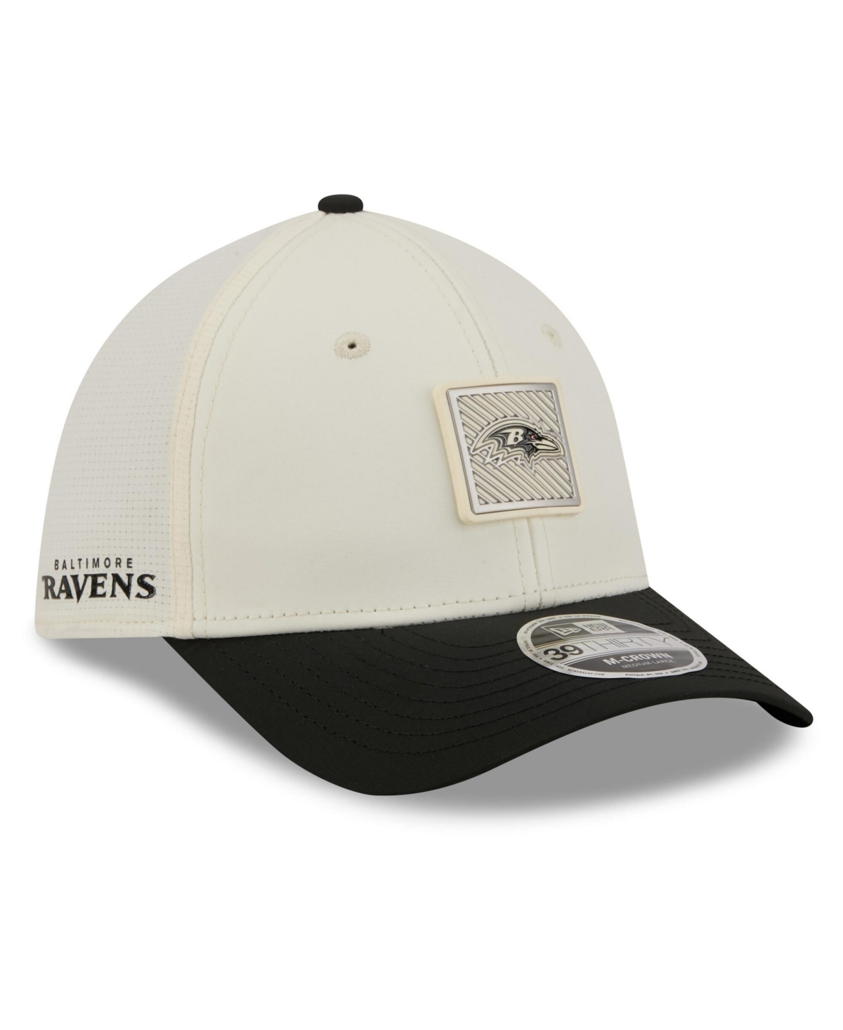 New Era Men's Cream/Black Baltimore Ravens 2026 Nfl Training Camp 39THIRTY Flex Hat - Cream, Black
