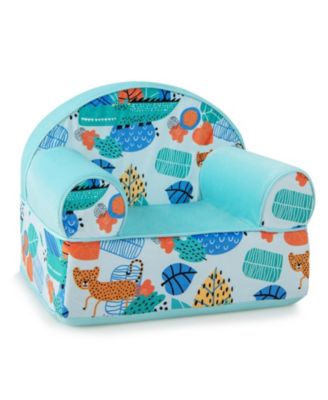 Kids Plush Velvet Armchair with Machine-Washable Cover