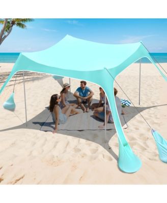 Beach Tent Sun Shelter UV Protection Sandbags Portable Shade camping