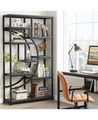 5-Tier Industrial Bookshelf for Home Office