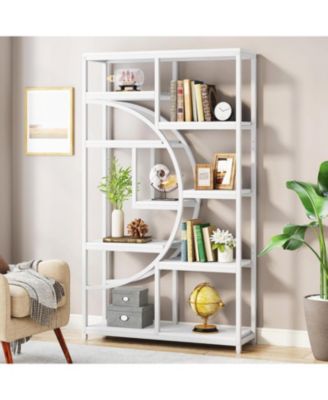 5-Tier Industrial Bookshelf with 9 Open Shelves