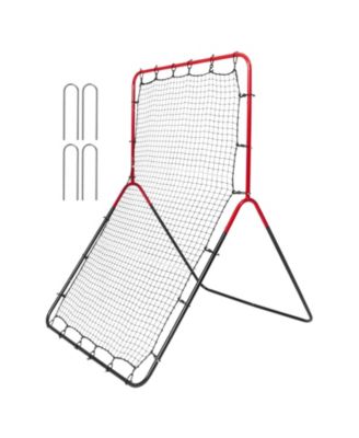 3-Way Baseball and Softball Pitchback Rebounder Net 3 x 4.5 ft for Fielding and Throwing Practice