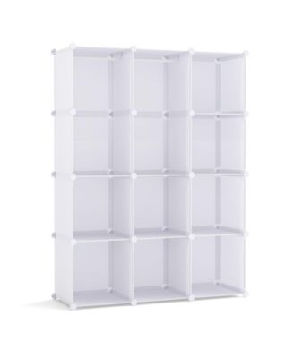 Stackable 10-Cube Kids Wardrobe Organizer with Hanging Rod