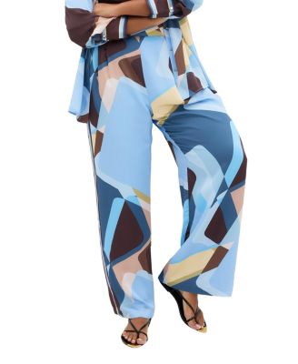 Plus Size Amaya Abstract Print Wide Leg Pant